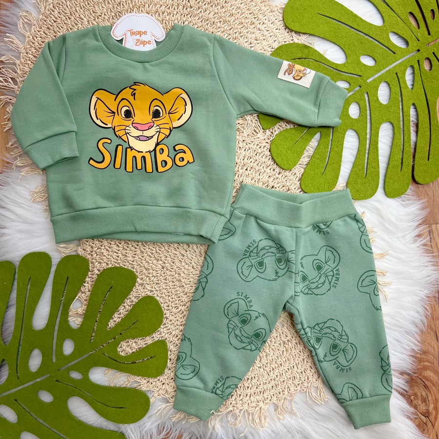  Conj. Casaco e Calça de Moletom Simba - Verde